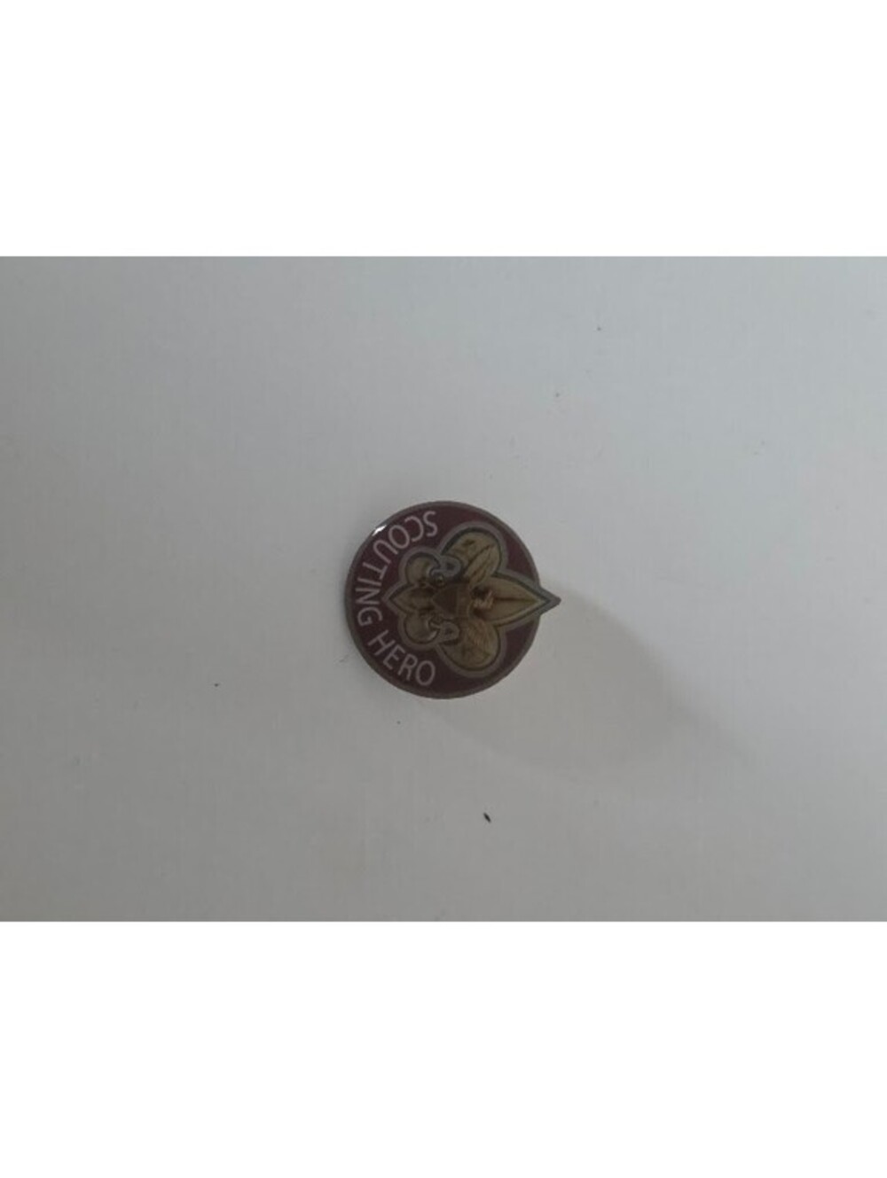 Vintage Boy Scouts Metal Lapel Pin Backing Round Bronze Finish Worn Surface